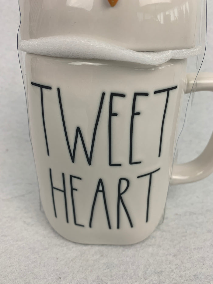 Valentine Tweet Heart Ceramic Mug by Rae Dunn