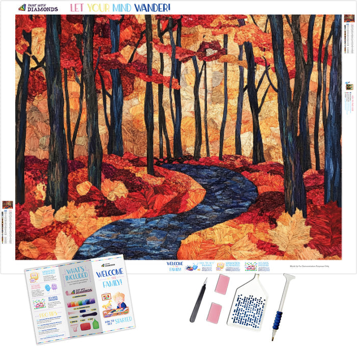 Vibrant Red Leaves Falling