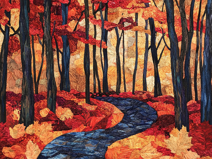 Vibrant Red Leaves Falling