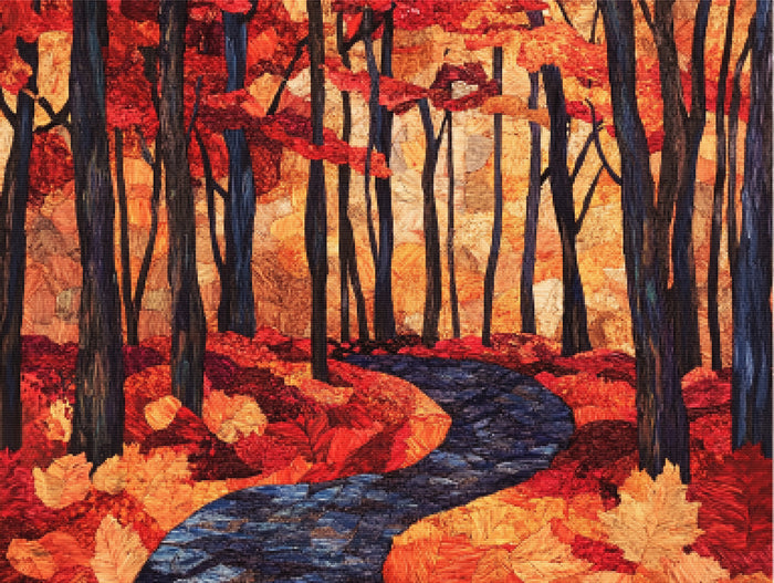 Vibrant Red Leaves Falling