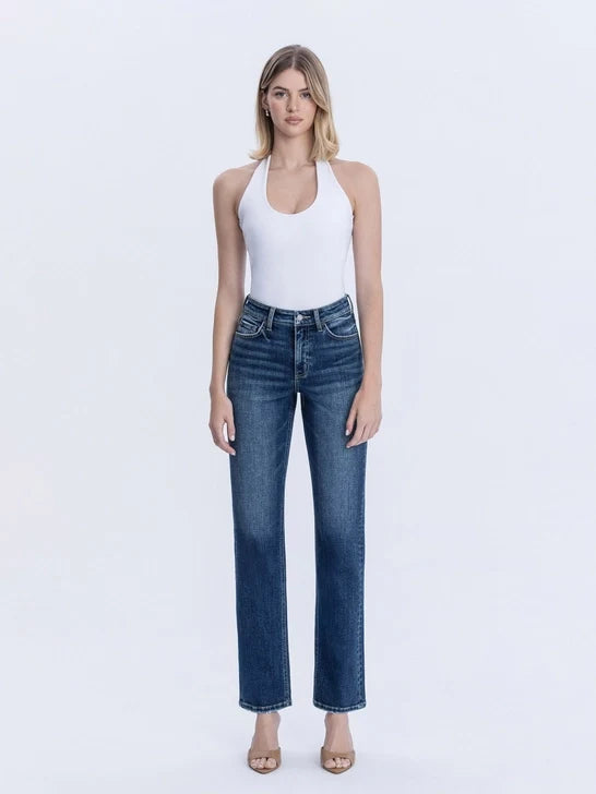 Victoria High Rise Full Length Straight Jean