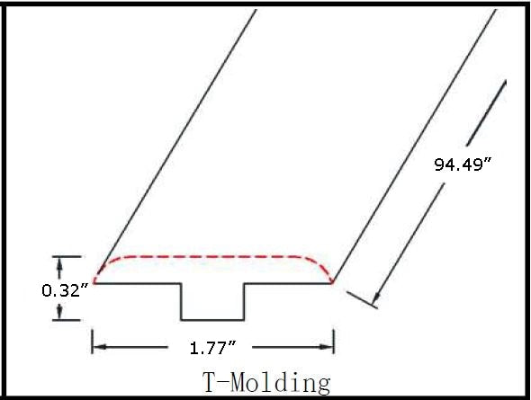 Vinyl Moldings - Gradient Collection - Ampera in T-Molding