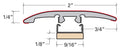 Vinyl Moldings - Majestic - Crown in 3-in-1: Reducer, T-Molding, End Cap