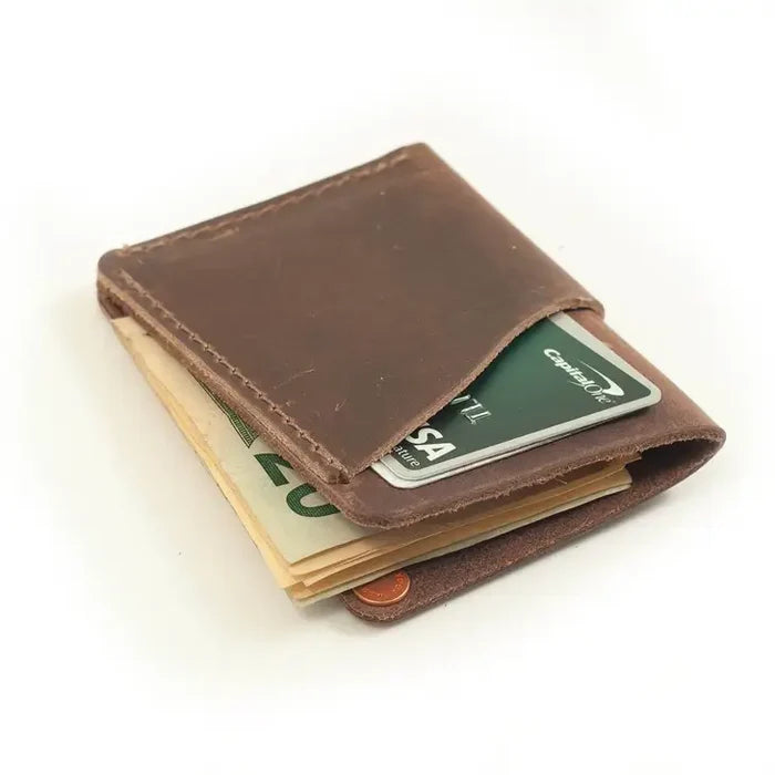 Wave Wallet Dark Brown Leather