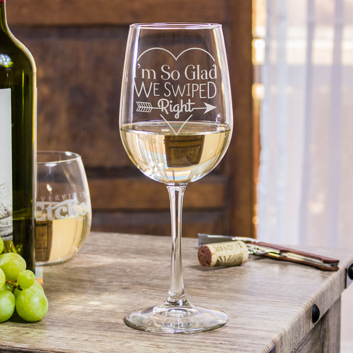 Wine Glass Swiped Right - Design: SWIPE