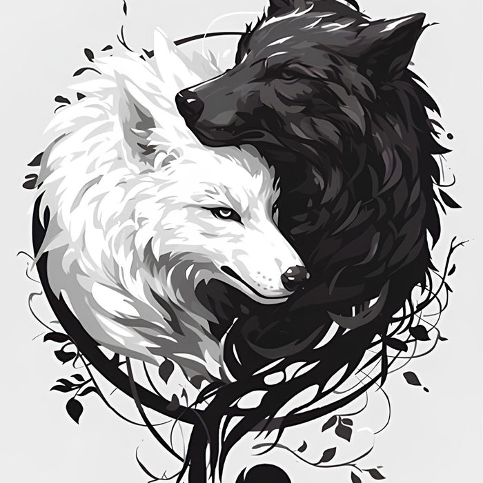 Wolves in Love Wildlife Art Print Plush Fleece Throw Blanket