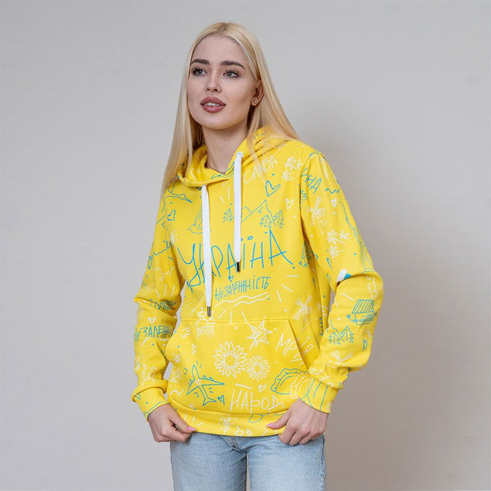 Women's Spain Map Graphic Hoodie Soft Fleece Souvenir Sweatshirt