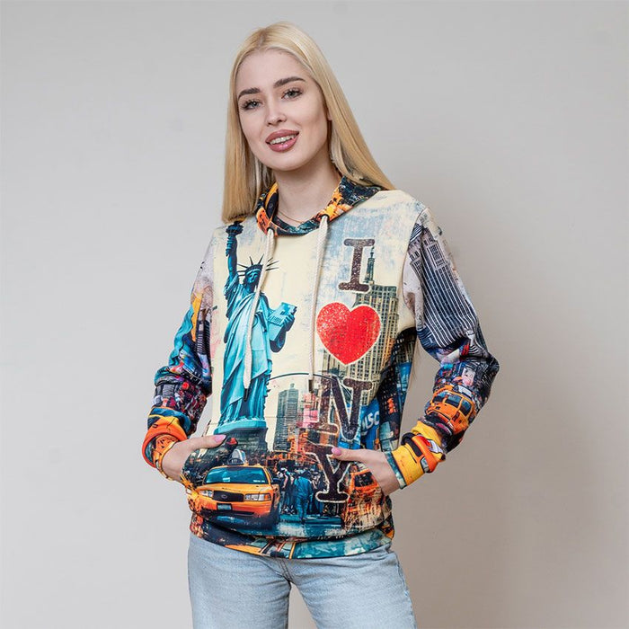 Women's Spain Map Graphic Hoodie Soft Fleece Souvenir Sweatshirt