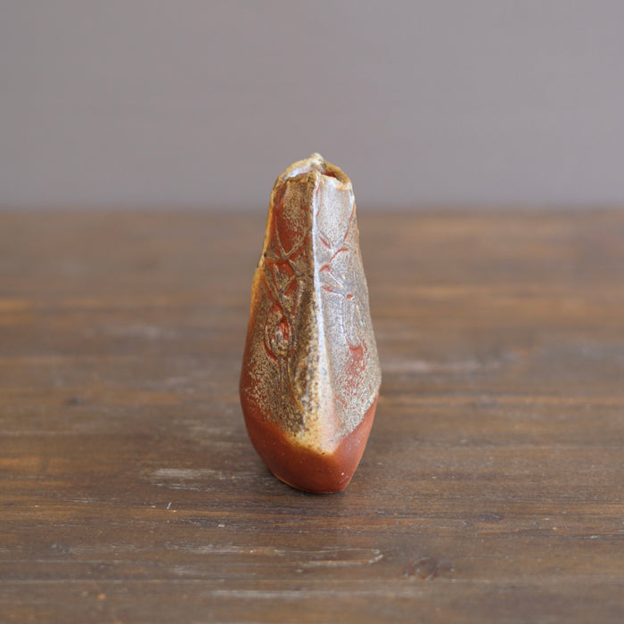 Wood Fired Arrow Flower Vase #BC69A