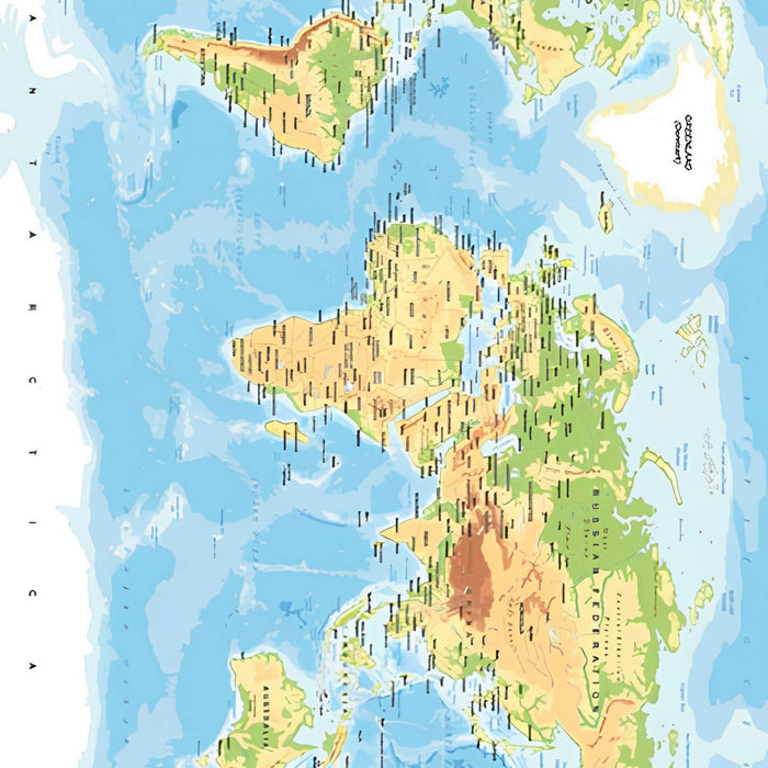 World Continents Map Aesthetic Plush Fleece Throw Blanket