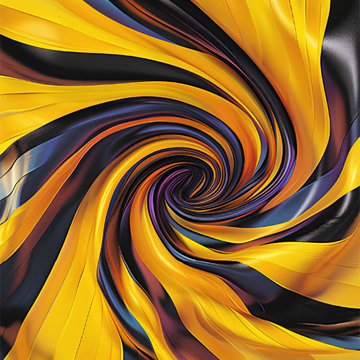 Yellow Spiral Abstract Print Plush Fleece Throw Blanket