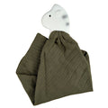 Zebra Comforter Cypress Green Muslin with Organic Natural Rubber Teether